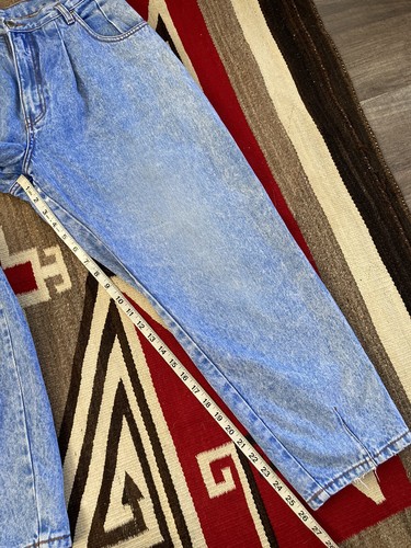 Vintage Gitano Acid wash capri jeans pleated 16 short 80s 90s tapered loose - Picture 3 of 12
