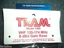 Tram 1400 VHF 2 METER BASE STATION  ANTENNA Radios HAM MURS Marine 136 - 174 Mhz