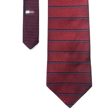 Tommy Hilfiger Red Blue Black Men’s Necktie 4”x 57” All Silk Made In USA
