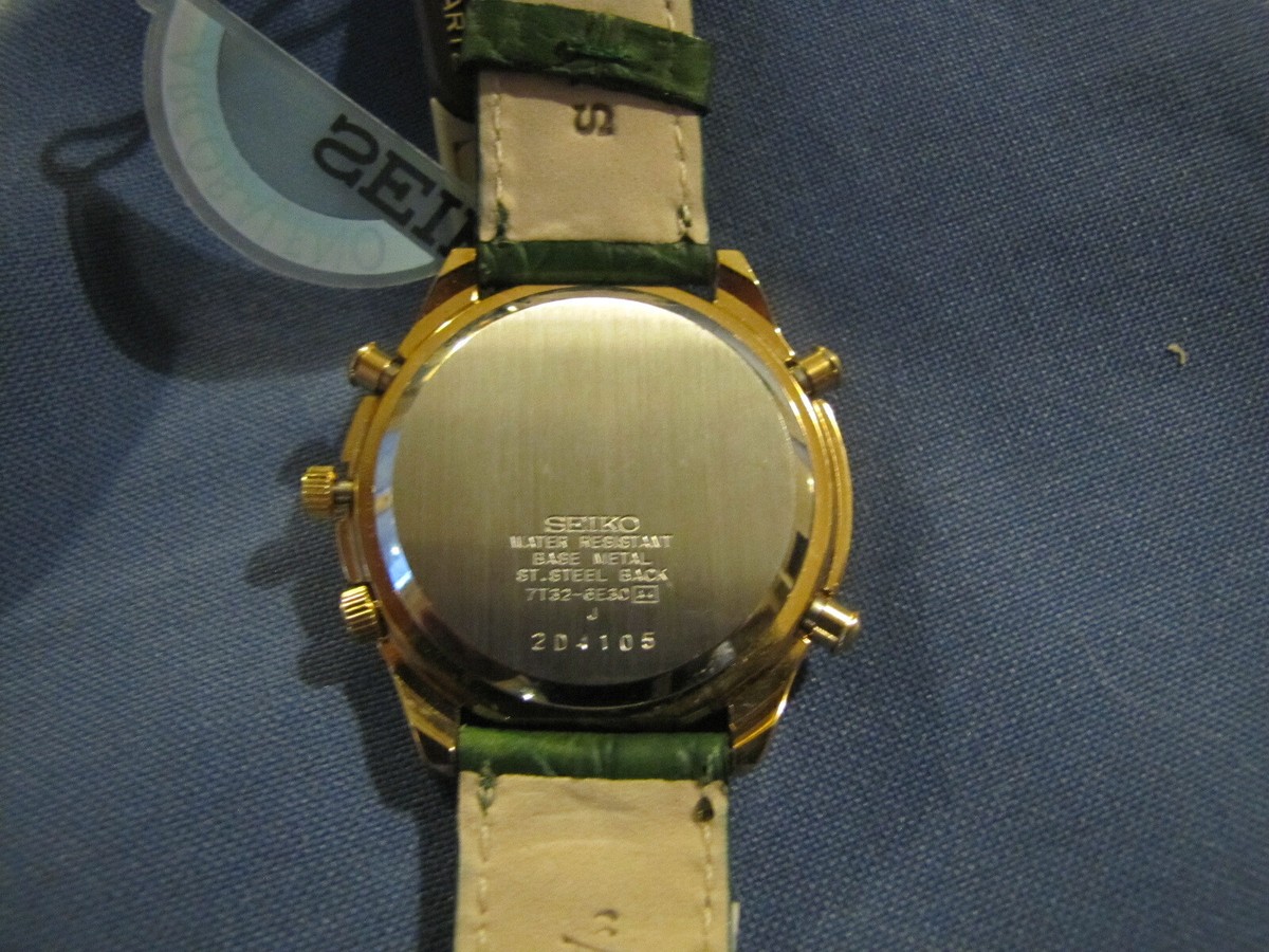 SEIKO ARCOBALENO CRONOGRAFO LAMINATO ORO QUARZO NUOVO, NOS (11)
