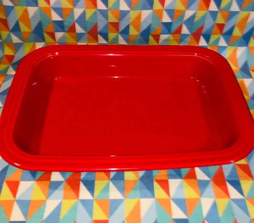 NEW FIESTAWARE Scarlet Red Rectangular 13” x 9” Baking Baker Dish Fiesta