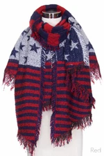 ScarvesMe Women's Fashion USA Flag Knit Oblong Scarf