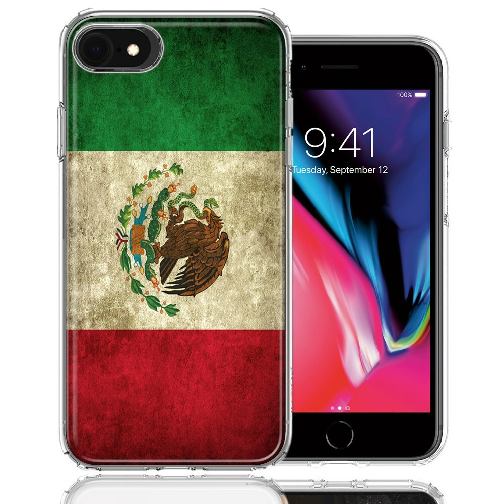 For Apple iPhone 7/8/SE Mexico Flag Design Hybrid Phone Case