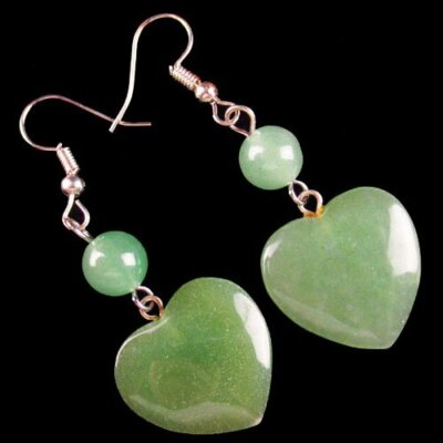 Orecchini a sfera in avventurina verde, argento sterling