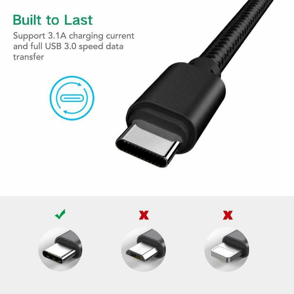 Caricabatterie Rapido Usb-c Da 1 Metro - Compatibile Con Huawei P10/P20/P30, Xiaomi, Samsung, Ecc. Xiaomi Aspirapolvere G10 - Foto 3