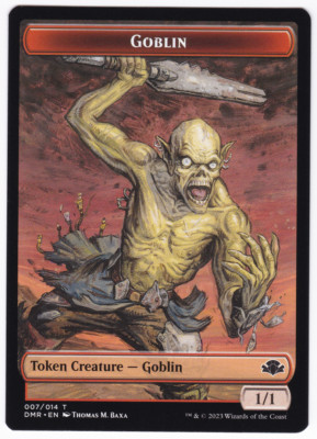 MTG Dominaria Remastered TOKEN Goblin #007 - PLAYSET 4x x4