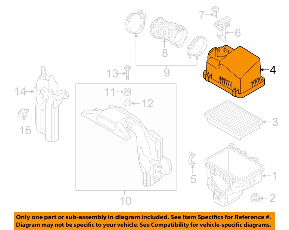 Conjunto de filtro de aire usado se adapta a: Mazda CX-5 2016 2,5 L MT grado A Foto 3 de 4