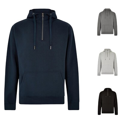 Kustom Kit Quarter Zip Hoodie Herren Uni 1/4 Zip Neck Kapuzenpullover Pullover