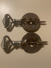 2 Griswold New American 3", Cast Iron Flue Dampers , Spring-Handle NOS