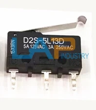 Qty:10 New For D2S-5L13D Microswitch 5A 125VAC 3A 250VAC Pointed Foot