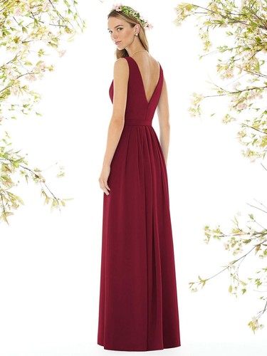 Dessy 8157...Special Occasion / V Neck Dress....Burgundy...Size 0...NWT - Picture 2 of 6