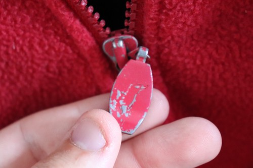 Saddlercraft Red Fleece Jacket Medium Equestrian Horse Riding Full Zip Vintage - Picture 9 of 19