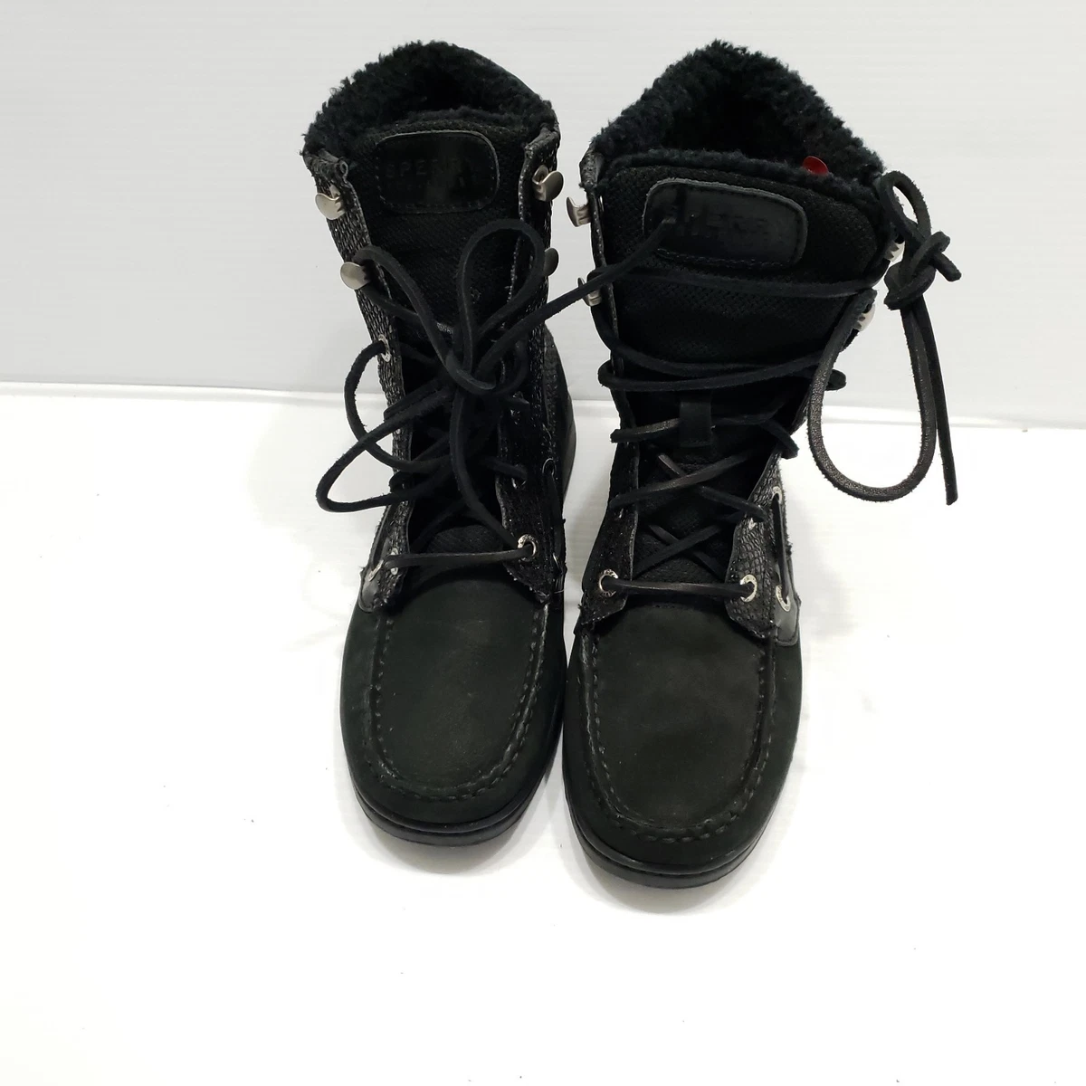 Sperry Top Sider HIKERFISH Boat Boots Black Glitter Size 6M eBay