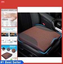 Car Seat Cushion Memory Foam Ergonomic Driver Seat Cushion Brown 18 Inch For