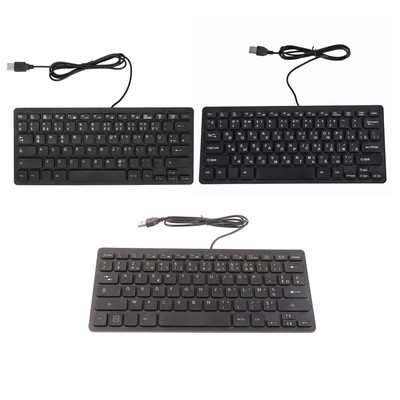 Computer Keyboards Ergonomic Design UltraThin Mini Wired 78 Keys Mechanical K CB