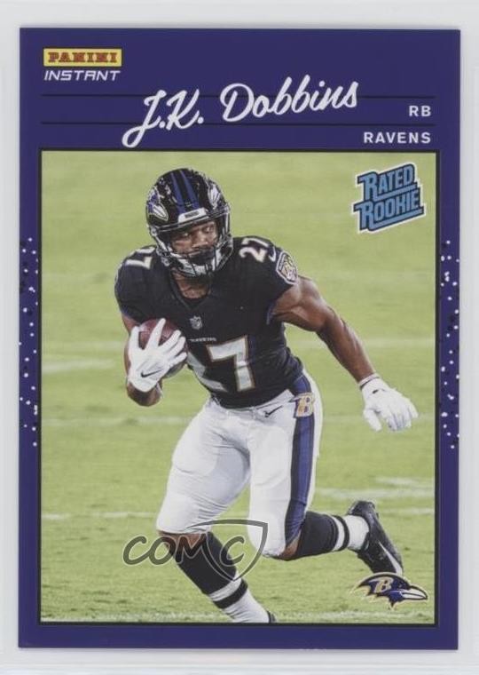 2020 Panini Instant NFL 1990 Rated Rookie /2044 JK Dobbins #RR23 RC g1z