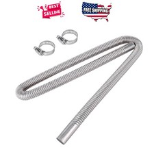 Diesel Heater Exhaust Pipe 1in Inner Diameter 120cm Stainless Steel Vent Hose