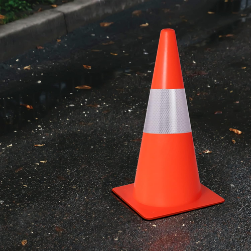 18 Inch Traffic Safety Cones with Reflective Collars,Orange Hazard Caution Cone - Picture 3 of 12