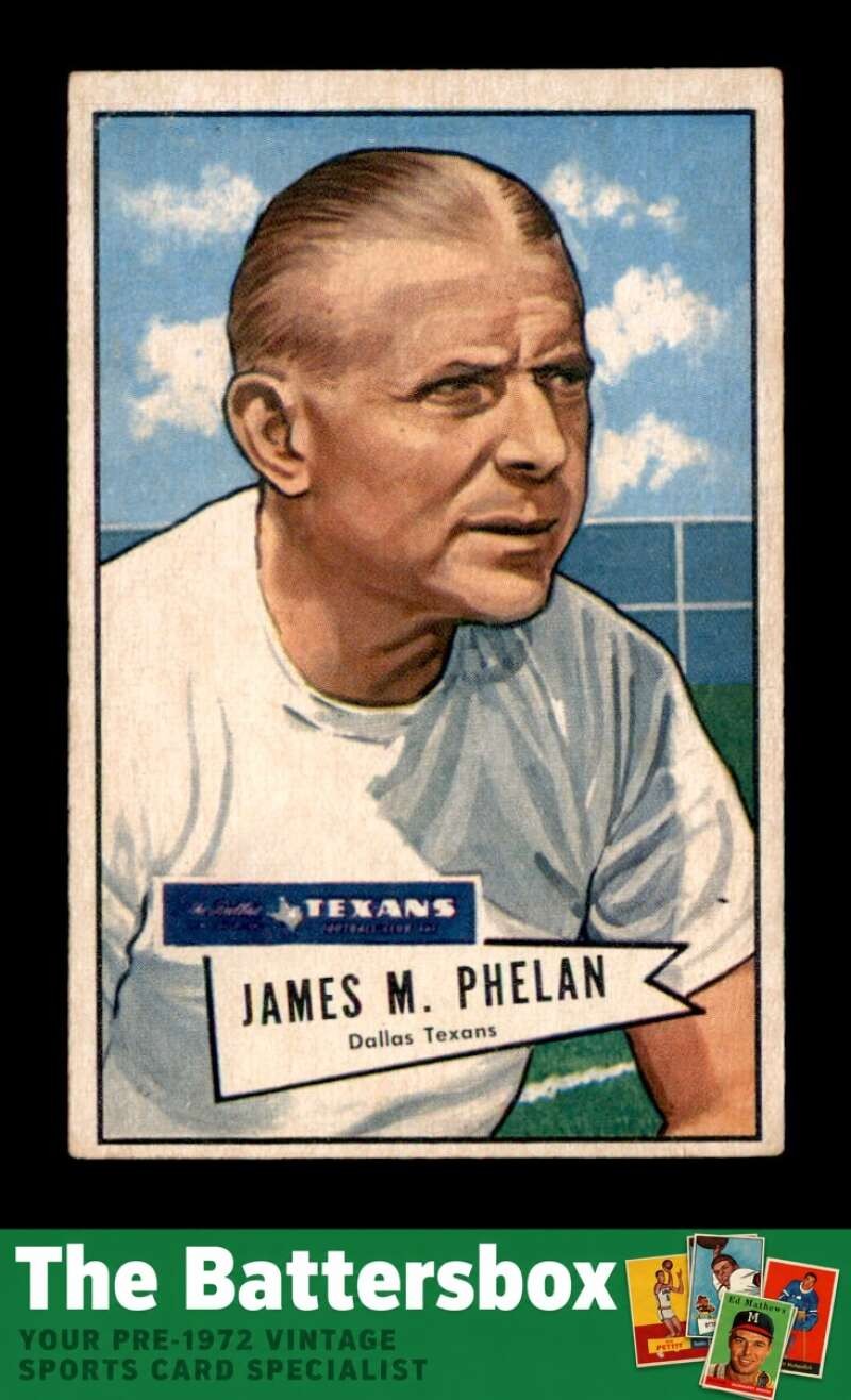 Jimmy Phelan #122 Football Cards 1952 Bowman Small trading card — raw and PSA graded price guide