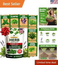 Beginner’s Herb Garden Kit: 6  Seeds with Detailed Growing