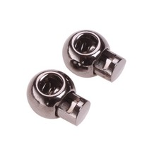 Pack of 10 Metal Toggle Ball Spring Stop Single Hole String Cord Locks 5mm C...
