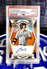 2022 Bowman Invicta Colson Montgomery Orange Autograph Rookie #’d /25 PSA 10
