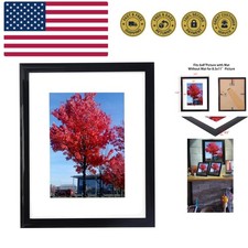 Versatile 8.5x11 Picture Frame - Showcase 6x8 Photos with Elegant Black Finish