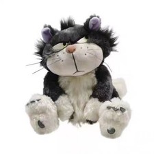 Brand new 30cm Lucifer cat plush toy stuffed cat doll gift A9