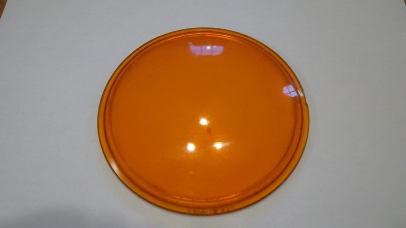Vintage Kopp Glass Amber Railroad Signal Lens 4 3/4