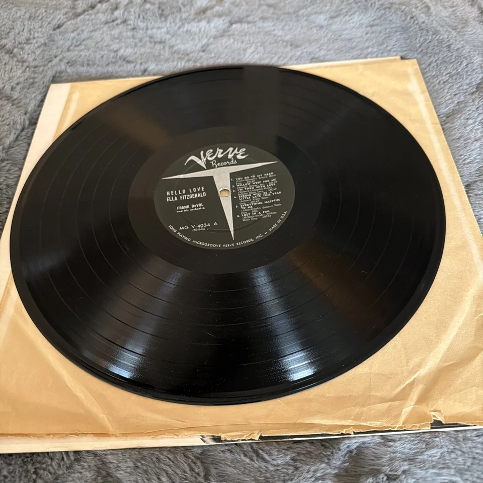 Ella Fitzgerald - Hello Love OG LP, 1959, Verve Recs, MG VS 6100 - Image 4 of 4