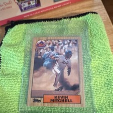 Topps 1987 Kevin Mitchell RC New York Mets Baseball Card #653 Original Season