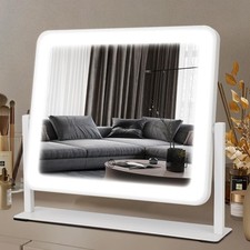 LED Vanity Mirror with Lights - 14" 12" Dimmable Makeup Mirror, 3-Color Touch, 3