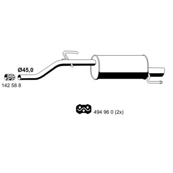 Ernst EndschalldäMpfer SchalldäMpfer FüR Opel Corsa D 1.4-image