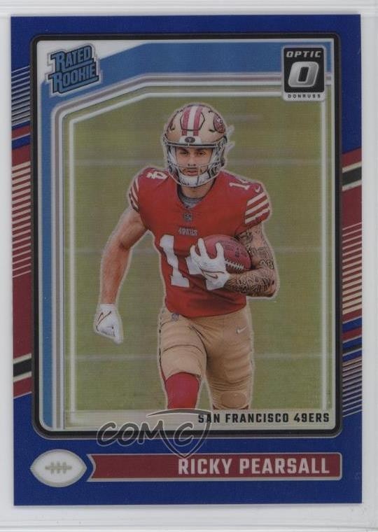2024 Panini Donruss Optic Rated Rookie Blue Prizm 3/199 Ricky Pearsall #284 10bt