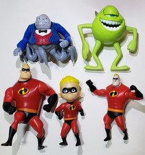 PIXAR Disney INCREDIBLES and MONSTERS INC McDonalds 5 Figures Toys LOT
