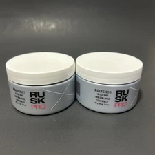 RUSK PRO POLISH 03 Gloss Hair Wax 3.4 Oz Weightless Shine Control Hold Lot of 2