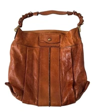 Classic Authentic Chloe Heloise Quality Leather Handbag Brown Bag Made In Italy