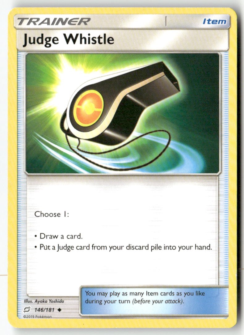 Judge Whistle 146/181 Uncommon Team Up Pokemon Moderately Played
