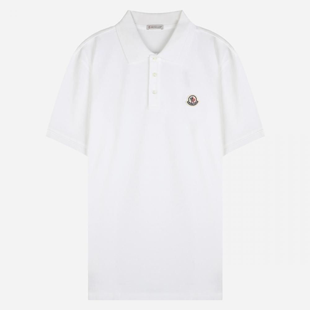 Moncler Men's Logo Patch Polo Shirt White 8A00009 84556 002 95696088
