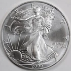 2000 American Silver Eagle (BU) - AUTHENTIC - In a Capsule to Protect It!