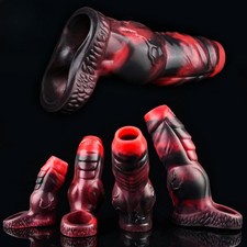 Huge Knot Silicone Penis Enlarger Sleeve with Ring Penis Sheath Extender-for Men