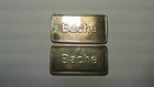 1981 PAIR each 1 oz. t 999 Fine Silver BACHE bars - Pioneer Mint- Toned - Scarce