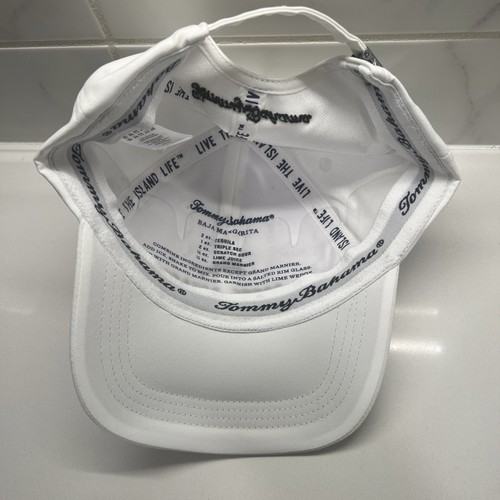 Tommy Bahama Tip Your Cap Mütze Margarita Strapback verstellbare Passform weiß NEU - Bild 4 von 4