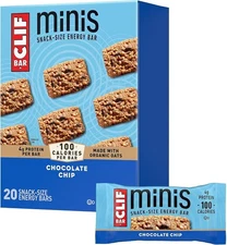 (Free Duty Tax) CLIF BAR Minis - Chocolate Chip - Made with Organic Oats - 4