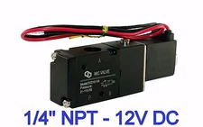 1/4" 3 Way 2 Position Directional Control Electric Solenoid Air Valve 12V DC 