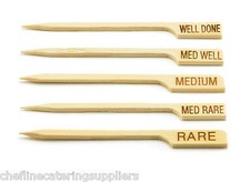 Bamboo Steak Markers, Skewers, Meat Picks, x100 per pack, 9cm 