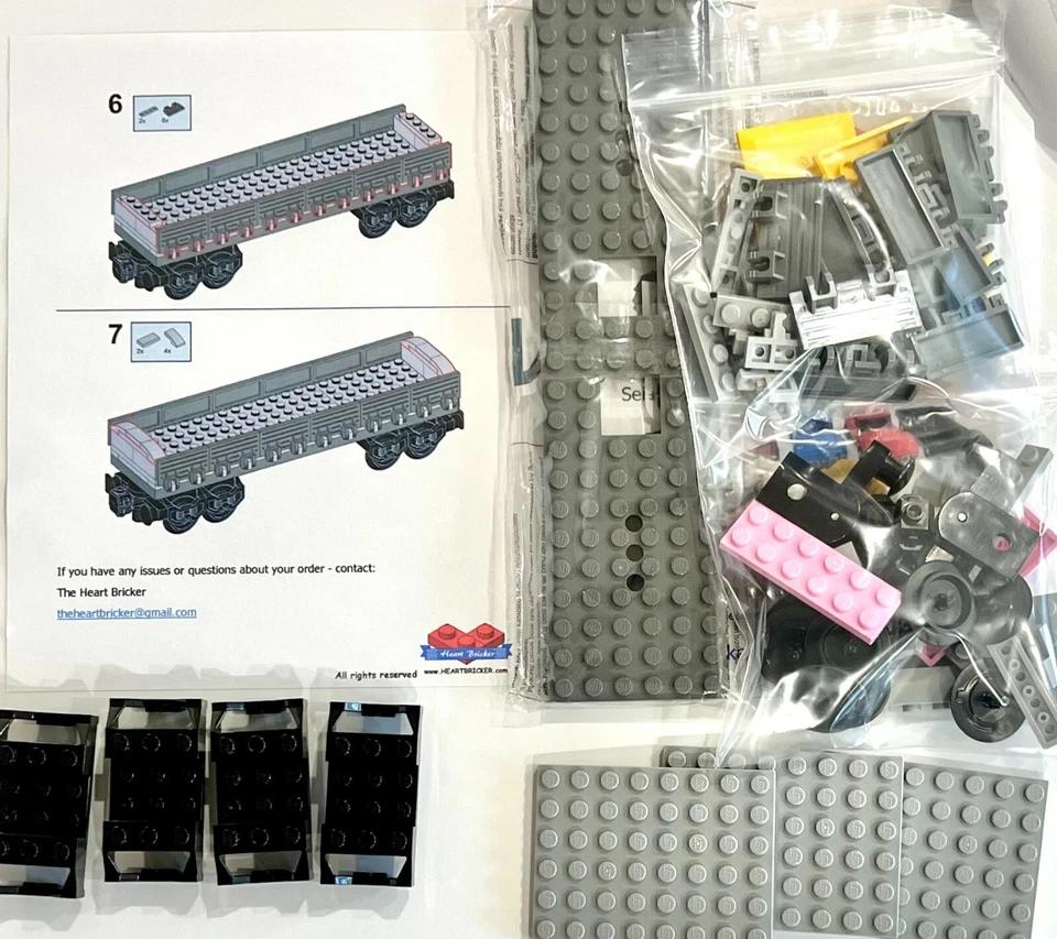 TEMPORARY SALE! LEGO Train Flat Bed Wagon Car Kit,  100% Brand New LEGO Pieces! - Image 3 of 3
