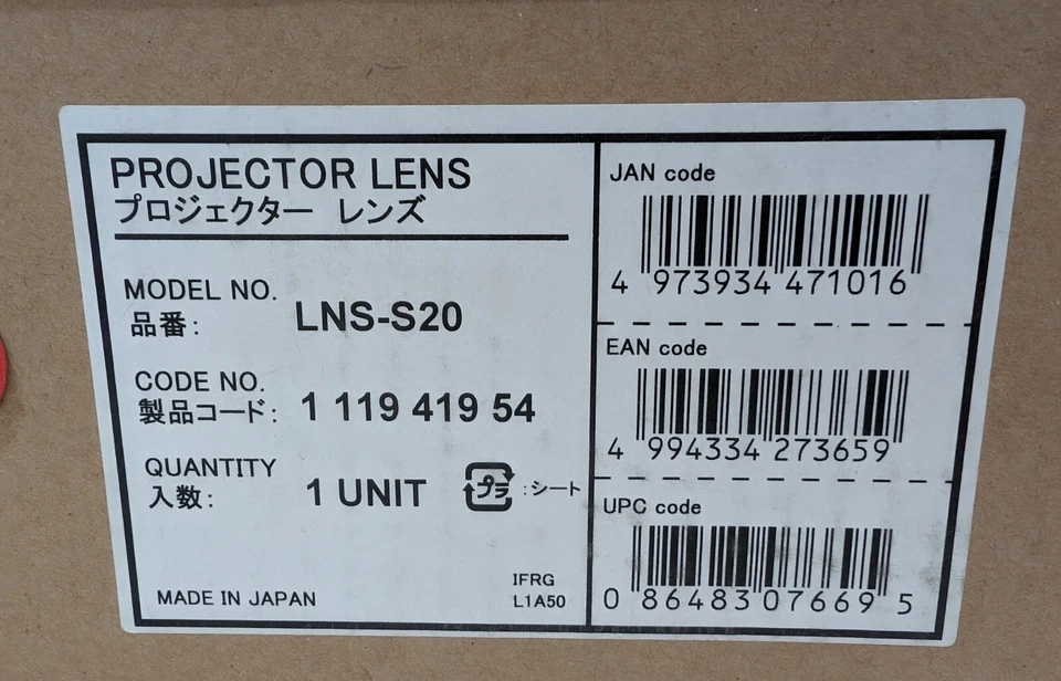 New In Box! Christie Sanyo LNS-S20 Standard Zoom Focus Motorized Projector Lens  - Image 2 of 4