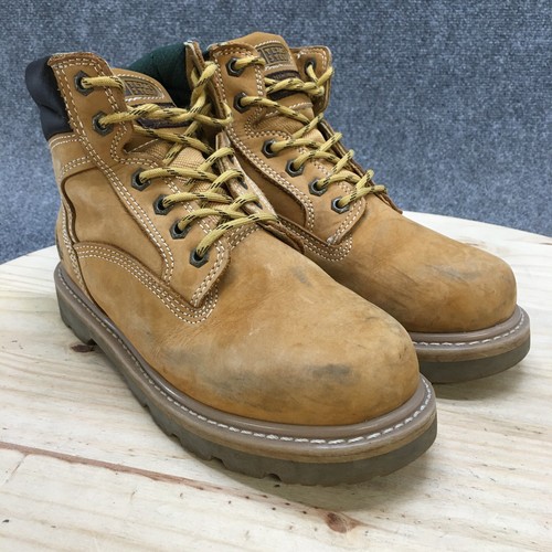 Botas de dirección Texas para hombre 6,5 Flexcore Judd combate cuero bronceado con cordones al tobillo - Imagen 3 de 12
