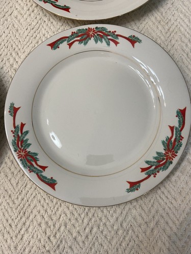 Tienshan Poinsettia Nastro Natale Set 6 Dischi e Piatti per Insalata, 4 Cenne - Foto 10 di 20